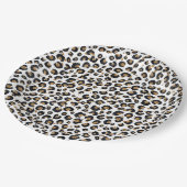 Assiettes En Carton Élégant Parties scintillant d'or Motif Leopard (Angle)