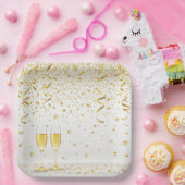 Assiettes En Carton Elegant Party Glow – Modern Neon Celebration Desig (Fête)