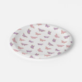 Assiettes En Carton Élégant Pastel Butterflies Motif | BABY SHOWER (Angle)