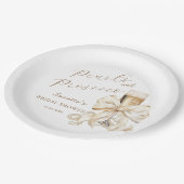 Assiettes En Carton Elegant Pearls & Prosecco Bridal Shower (Angle)