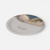 Assiettes En Carton Elégant Pearls & Sea Shells Beach Mariage (Angle)