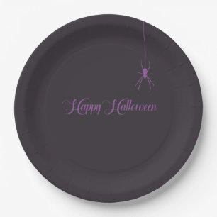 Assiettes En Carton Élégant Personnalisable Happy Halloween Plaque en 