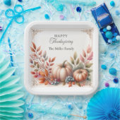 Assiettes En Carton Élégant Personnalisé, Citrouilles Bons thanksgivin (Fête)