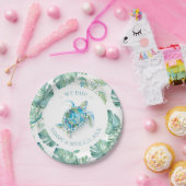 Assiettes En Carton Élégant Personnalisé Plaques Papier Mariage Tropic (Fête)