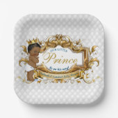 Assiettes En Carton Élégant Prince Africain Diamant Blanc (Recto)