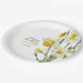 Assiettes En Carton Élégant printemps Jaune Daffodile Floral Anniversa (Angle)