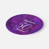 Assiettes En Carton Elégant Purple 50 et Fabuleux fête d'anniversaire (Angle)