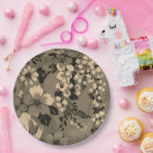 Assiettes En Carton Elegant Retro Floral Pattern (Fête)