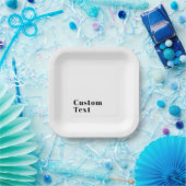 Assiettes En Carton Élégant Retro Moderne Lettrage | Noir modifiable (Fête)