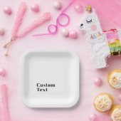 Assiettes En Carton Élégant Retro Moderne Lettrage | Noir modifiable (Fête)