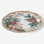 Assiettes En Carton Elegant Rococo Foliage Holiday Dining (Angle)