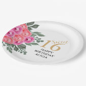 Assiettes En Carton Elégant rose rose rose rose rose verdure or doux 1 (Angle)