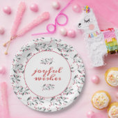 Assiettes En Carton Élégant Rouge & Green Holly Branches Noël (Fête)