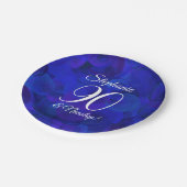 Assiettes En Carton Elégant Royal Blue 90 et fête d'anniversaire sans (Angle)