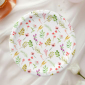Assiettes En Carton Elegant Rustic Floral Garden Baby Shower