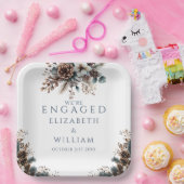 Assiettes En Carton Élégant Rustic Forest Pinecones (Fête)