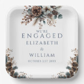 Assiettes En Carton Élégant Rustic Forest Pinecones (Recto)