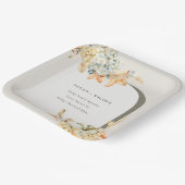 Assiettes En Carton Elégant Rustique Citrouille d'automne Arch Mariage (Angulaire)