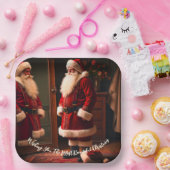 Assiettes En Carton Elegant Santa Claus Designed (Fête)