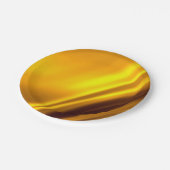 Assiettes En Carton Elégant Satin Or Faux Texture Look (Angle)