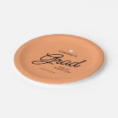 Assiettes En Carton Élégant Script Congrats Grad Grad Graduation Party (Angle)