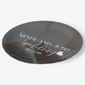 Assiettes En Carton Elegant Script Heart Photo  (Angle)