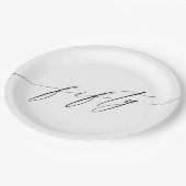 Assiettes En Carton Élégant Script moderne chic 50e anniversaire (Angle)