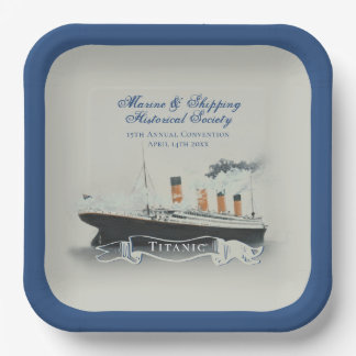 Assiettes En Carton Élégant script personnalisé Titanic