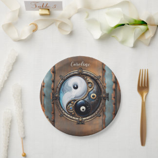 Assiettes En Carton Élégant signe du Yin yang