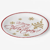 Assiettes En Carton Elégant Simple Joyeux Noël Wish Wordart (Angle)