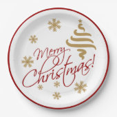 Assiettes En Carton Elégant Simple Joyeux Noël Wish Wordart (Devant)