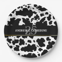 Élégant Spots de vache Imprimer Mariage agricole A
