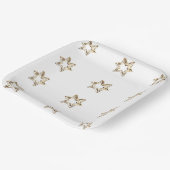 Assiettes En Carton Élégant Stars Motifs Étoiles Faux Gold Stars (Angulaire)