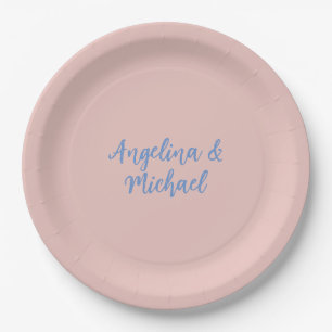 Assiettes En Carton Élégant stylish tendance Unique Noms Calligraphie