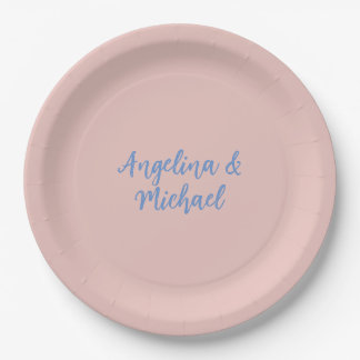 Assiettes En Carton Élégant stylish tendance Unique Noms Calligraphie