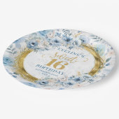 Assiettes En Carton Élégant Sweet 16 Plaques de Parties scintillant en (Angle)