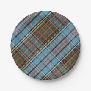 Assiettes En Carton Élégant Tartan Plaid Anderson Classique
