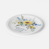 Assiettes En Carton Elégant tournesol Eucalyptus Mariage de verdure (Angle)