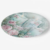Assiettes En Carton Elegant Victorian Holiday Paper Plate - Custom (Angle)
