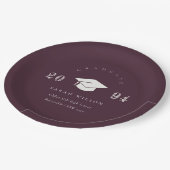 Assiettes En Carton Élégant Vin Bourgogne Minimal Graduation Simple (Angle)