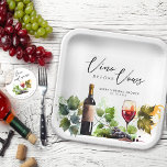 Assiettes En Carton Elégant Vino Avant Vows Vin Vintage Aquarelle<br><div class="desc">Améliorez votre ambiance de douche nuptiale avec le charme sophistiqué de ces élégantes plaques en papier Vino Before Vows Vintage Vine Aquarelle, parfait pour une célébration inspirée du vin ou du vignoble. Avec des illustrations d'aquarelle exquises et de la calligraphie chic, ils augmentent l'esthétique de tout événement. Adaptés à ceux...</div>