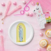 Assiettes En Carton Elegant Virgin Mary Catholic Religious (Fête)