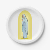 Assiettes En Carton Elegant Virgin Mary Catholic Religious (Devant)