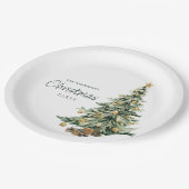 Assiettes En Carton Elegant Watercolor Tree Christmas Party (Angle)