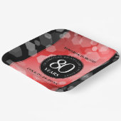 Assiettes En Carton Elégante 80ème anniversaire du Mariage de Ruby (Angulaire)