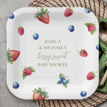 Elégante aquarelle Berry Baby shower doux