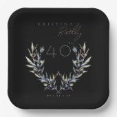 Assiettes En Carton Elégante aquarelle Branche d'olive N'IMPORTE QUEL  (Recto)