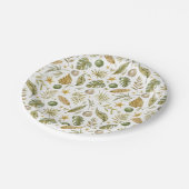 Assiettes En Carton Elégante aquarelle de Noël Tropical (Angle)