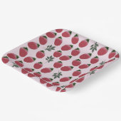 Assiettes En Carton Elégante Aquarelle fraise Plaque papier d'annivers (Angulaire)