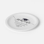 Assiettes En Carton Élégante Calligraphie Simple Noir Sur Blanc (Angle)